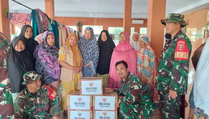 Kodim 1408/Makassar Salurkan Bantuan dan Layanan Kesehatan bagi Warga Terdampak Banjir di Makassar