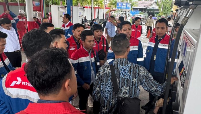 Jaga Pelayanan Konsumen SPBU, Pertamina Patra Niaga Sulawesi Bersama Direktorat Metrologi Perdagangan RI, Gelar Program Sharing Knowledge Kesisteman Mesin Dispenser dan Alat Ukur