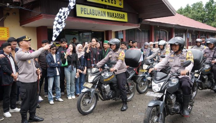 Polres Pelabuhan Makassar Gandeng Mahasiswa Wujudkan Sinergi Lewat Baksos Polri Presisi