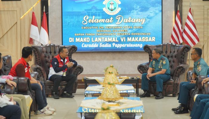 Pertamina Patra Niaga Regional Sulawesi Audiensi dengan Danlantamal VI Makassar, Bahas Sinergi dan Kesiapan Energi Jelang Idulfitri