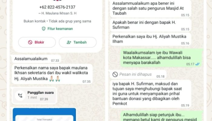 Waspada Modus Penipuan Catut Nama Pejabat Makassar Minta Transfer Uang