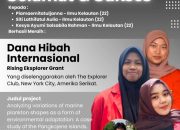 Mahasiswa Ilmu Kelautan Unhas Raih Dana Hibah Internasional dari Amerika Serikat