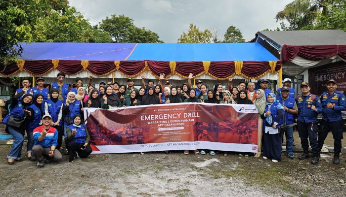 Pertamina Patra Niaga Sulawesi Gelar Safety Drill Penanggulangan Kebakaran di Wilayah Ring 1 AFT Hasanuddin Desa Baji Mangngai