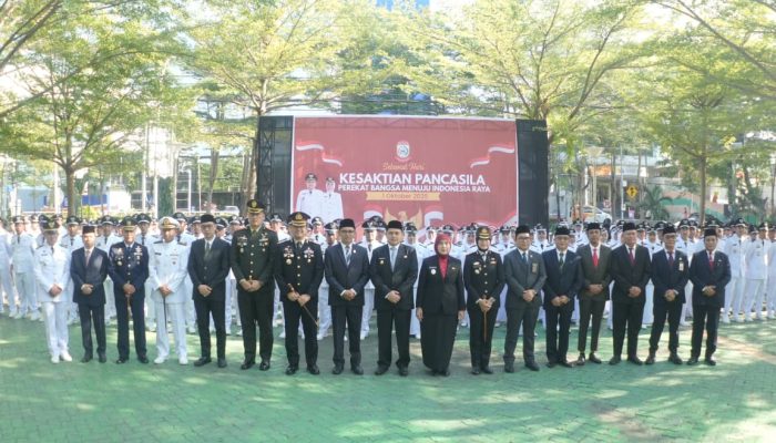 Wali Kota-Wawali Bareng Forkopimda Makassar Peringati Hari Kesaktian Pancasila di Halaman Balai kota