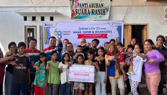 Berbagi Kasih di HUT ke-68, Pertamina Patra Niaga IT Bitung Sambangi Panti Asuhan