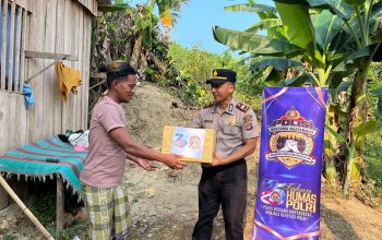 Sambut HUT Humas Polri, Polres Buol Salurkan Bansos untuk Warga Leok II dan Kulango