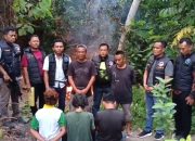 Grebek Lokasi Dugaan Narkoba di Perdamean, Polisi Bakar Pondok dan Terpal
