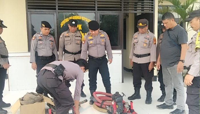 Cegah Karhutla di Rokan Hilir, Polsek Tanah Putih Periksa Kesiapan Alat Pemadam