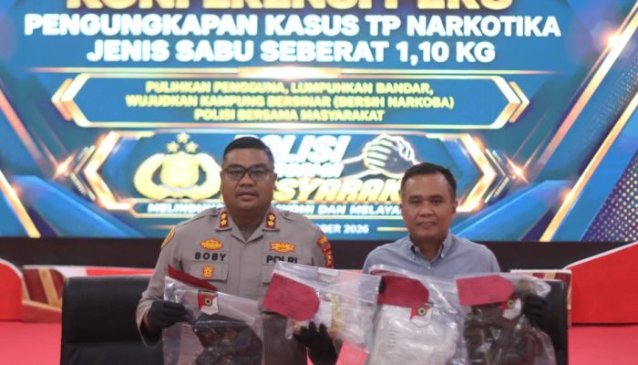 Polres Kampar Bongkar Pengiriman 1,1 Kg Sabu, Dugaan Jaringan Lebih Luas Didalami