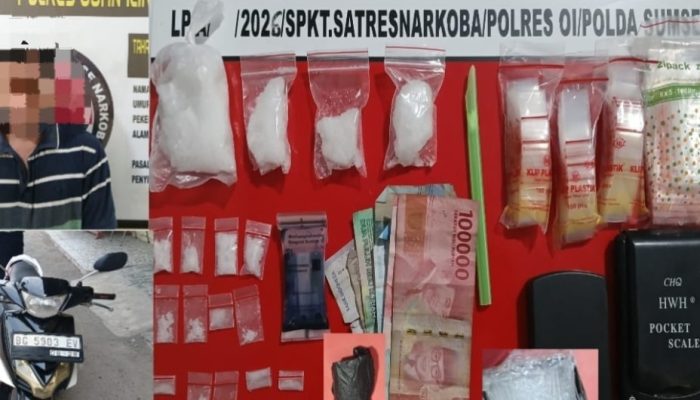 20 Paket Sabu Seberat 106,99 Gram Disita, Pengedar Ditangkap di Ogan Ilir