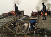 Polisi Bakar 7 Rakit Tambang Emas Ilegal di Kuansing, Tak Ada Pelaku di Lokasi