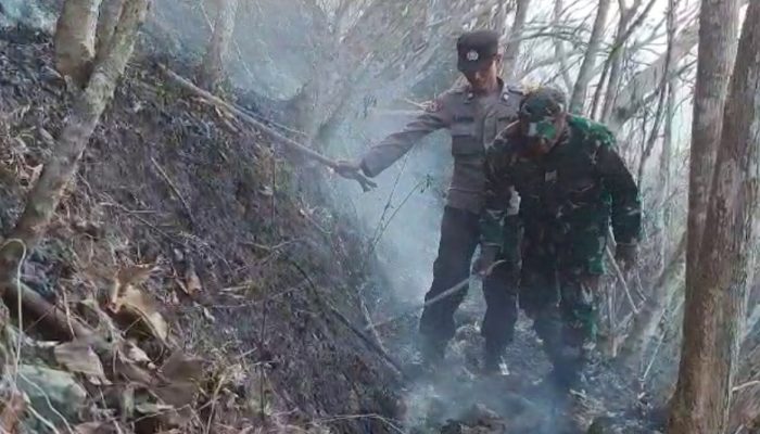 Medan Terjal dan Asap Pekat Tak Halangi TNI-Polri Padamkan Api di Menoreh